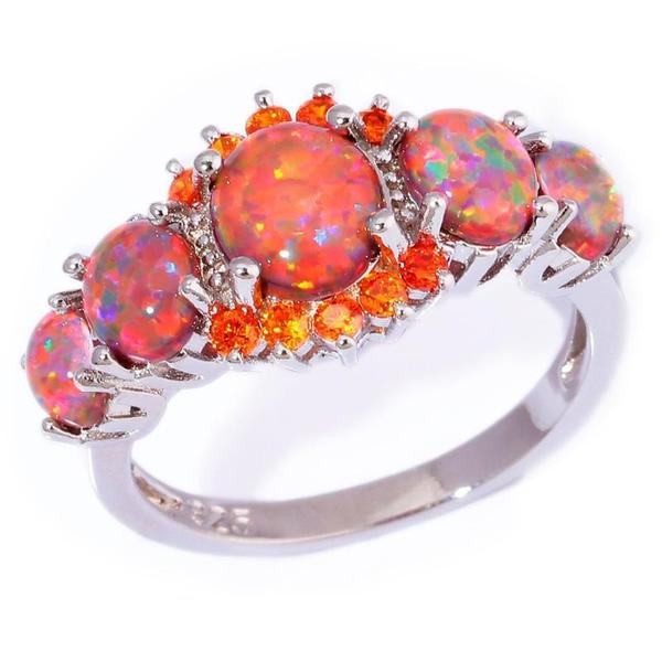 Lux - Fire Opal Garnet Ring