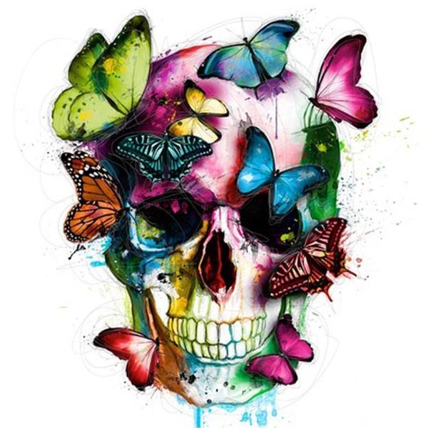 Rainbow Butterfly Skull - GemPaint™ Kit