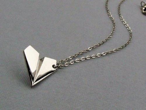Paper Airplane Necklace