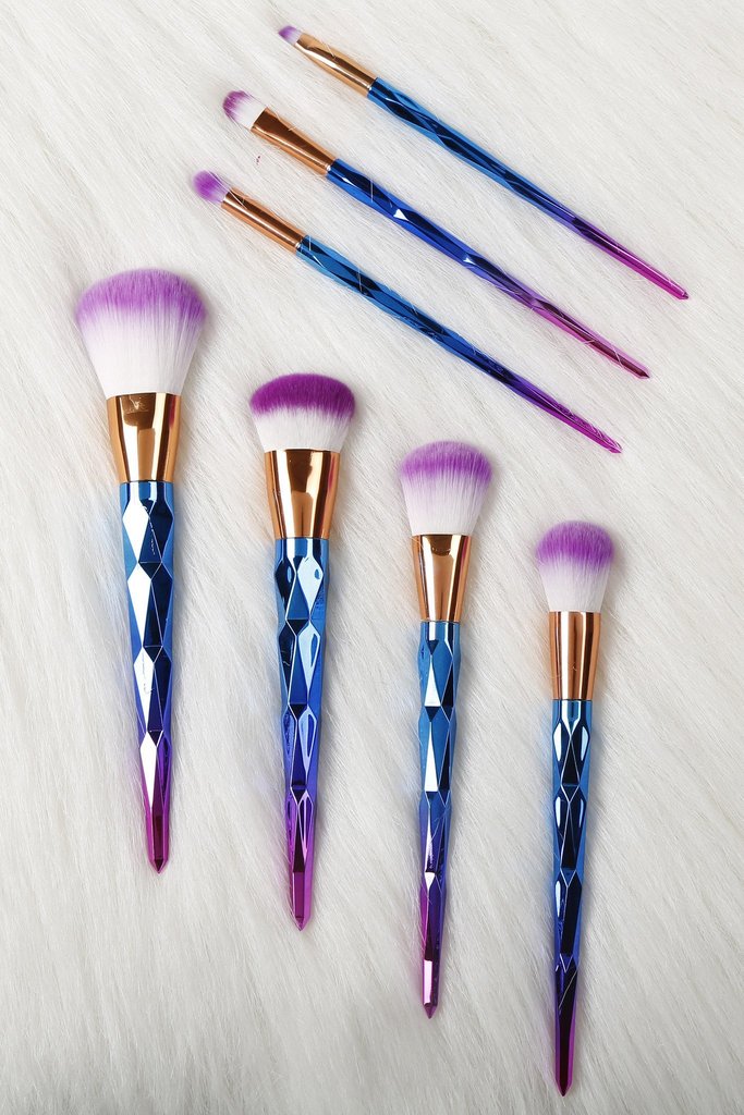 Rainbow Unicorn Brushes - 7 Piece Set