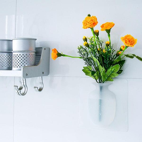 Silicone Sticky Wall Vase