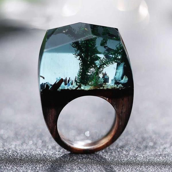Quanta - Underwater Plants Resin Ring