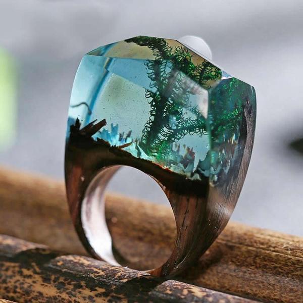 Quanta - Underwater Plants Resin Ring