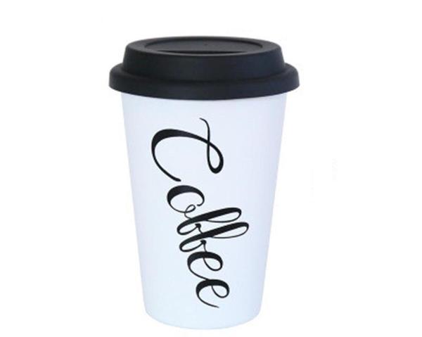 Travel Mug with Lid & Reusable Straw