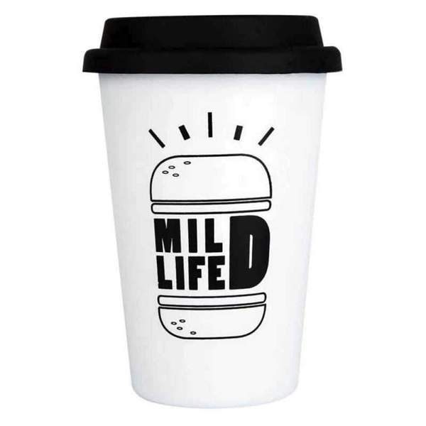 Travel Mug with Lid & Reusable Straw