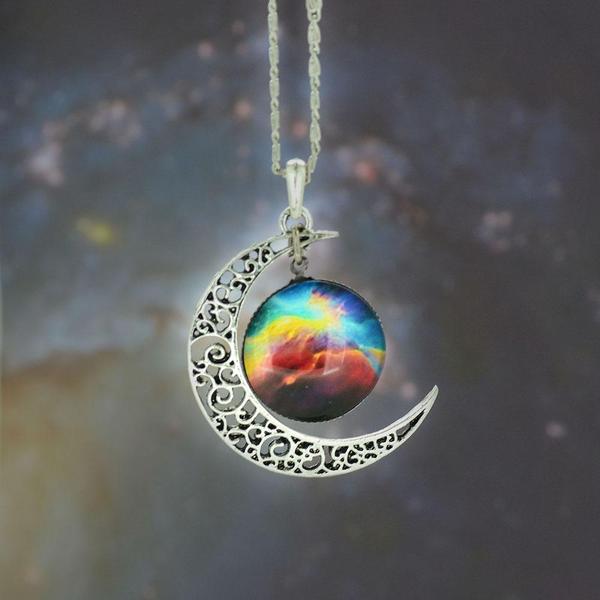 Crescent Galaxy Necklaces
