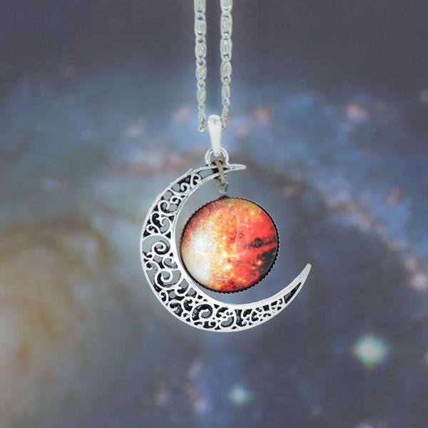 Crescent Galaxy Necklaces