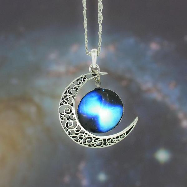 Crescent Galaxy Necklaces