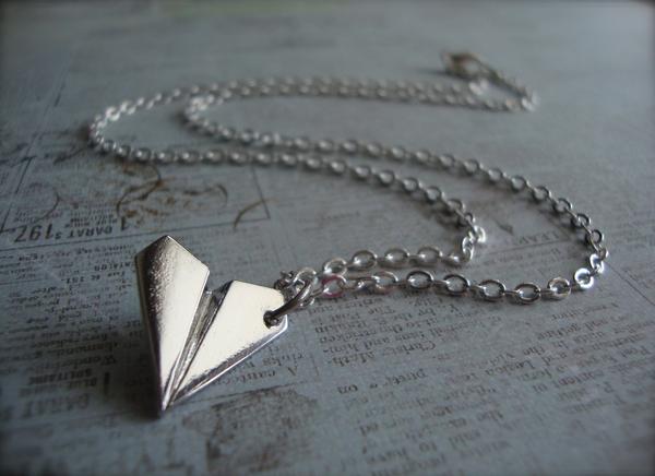 Paper Airplane Necklace
