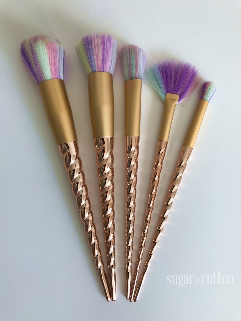 Gold Unicorn Brushes