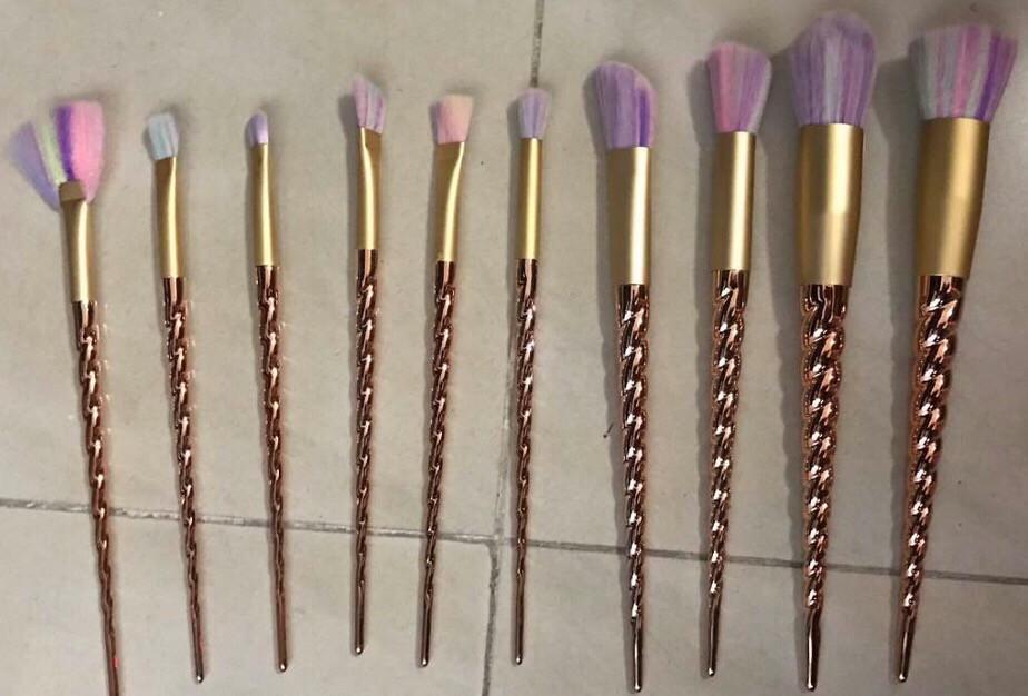 Gold Unicorn Brushes