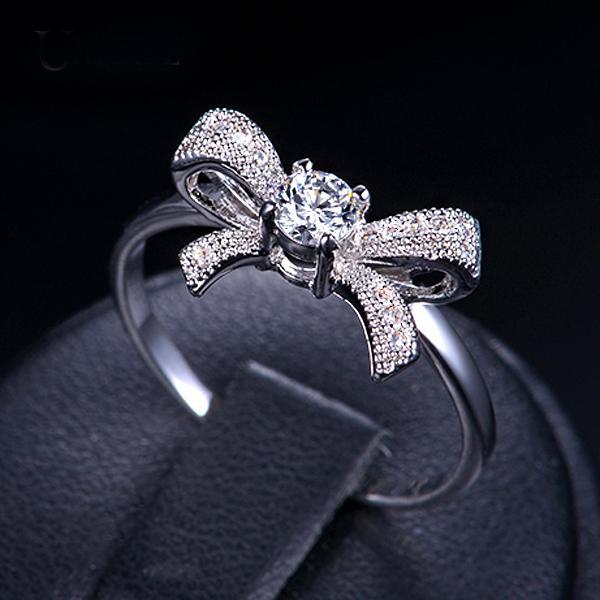 Swiss Crystal Bow Ring