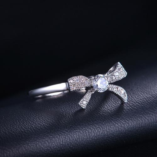 Swiss Crystal Bow Ring