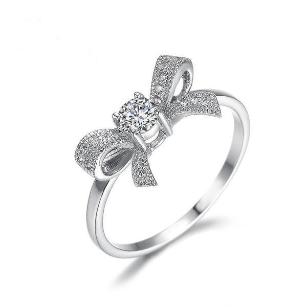 Swiss Crystal Bow Ring