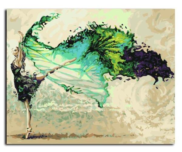 Releve in Arabesque Color Splash - Van-Go Paint-By-Number Kit