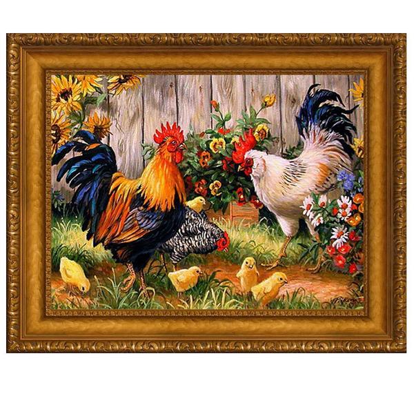 Chickens in the Garden - GemPaint™ Kit