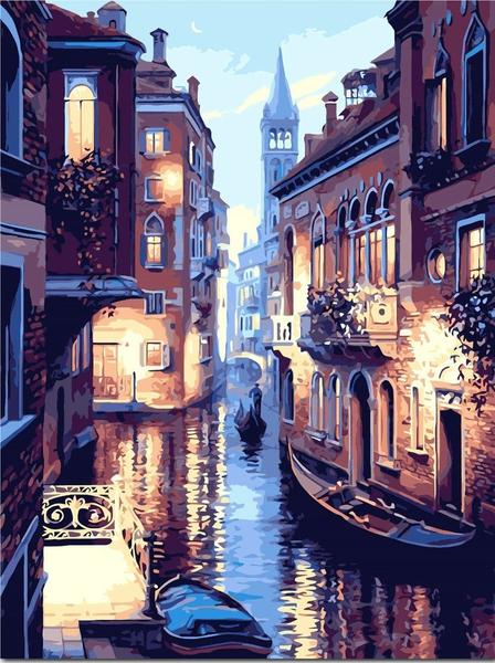Gondola Night - Van-Go Paint-By-Number Kit
