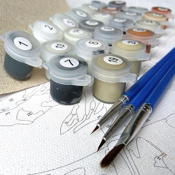 Glowing Owl Family - Van-Go Paint-By-Number Kit