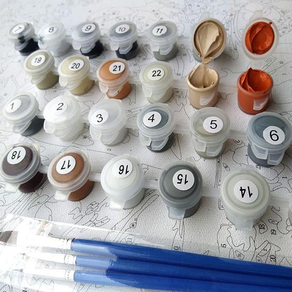 Glowing Owl Family - Van-Go Paint-By-Number Kit