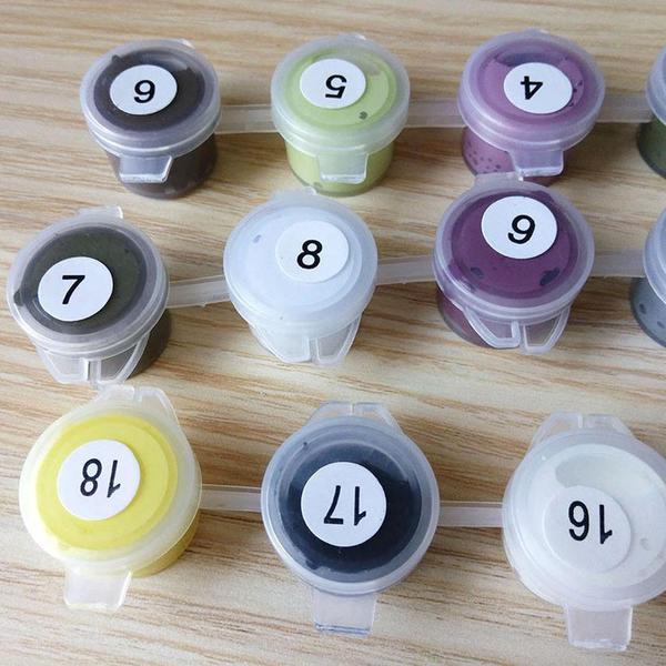 Glowing Owl Family - Van-Go Paint-By-Number Kit