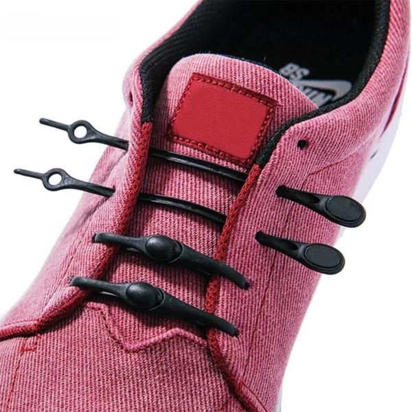 NoTie - 12 Silicone Elastic No Tie Shoe Laces