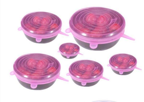 EcoLid - 6 Silicone Reusable Stretch Covers