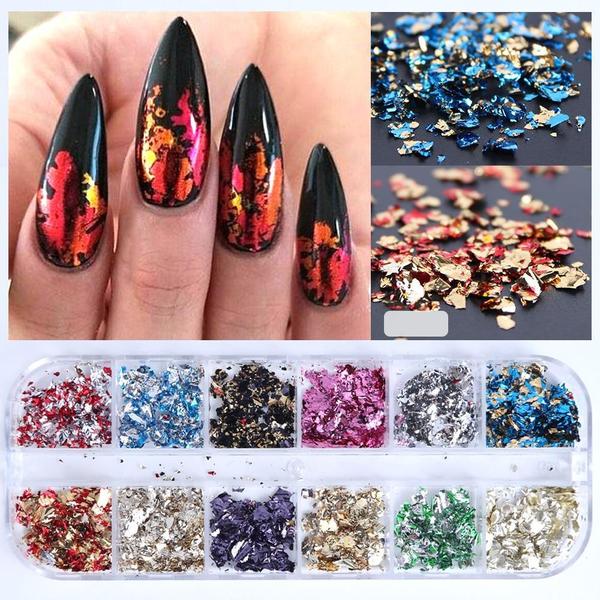 12 Pack Nail Art Foil Paper