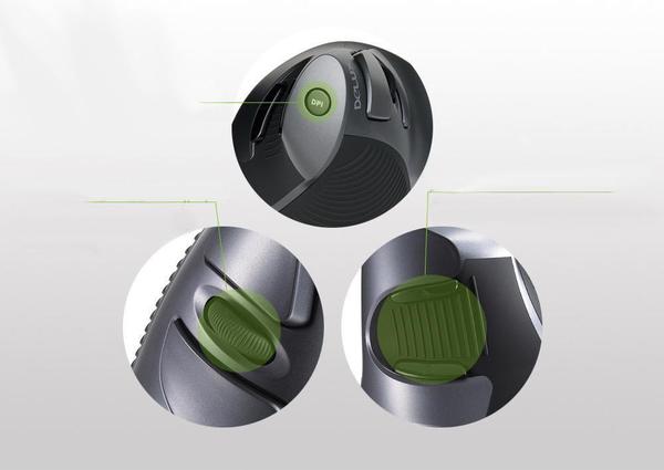 Ergonomic Vertical Wireless 6 Button Mouse