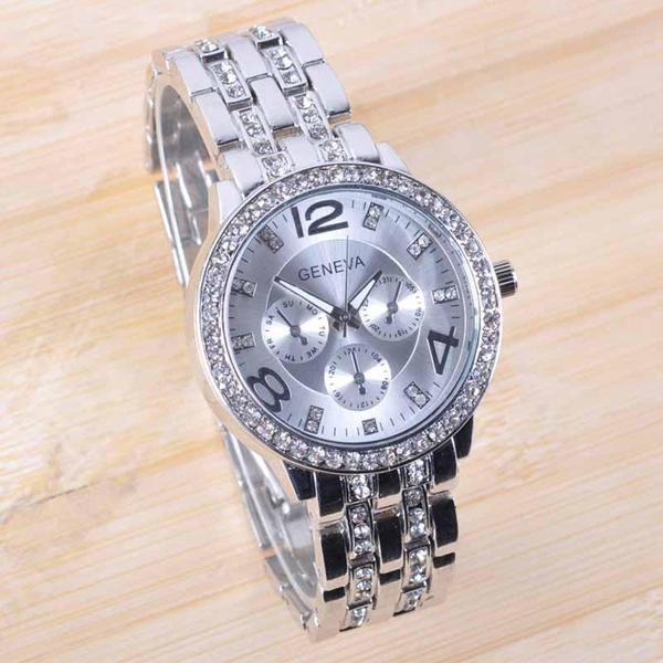 Rose Gold Rhinestone Watch - 80% Off