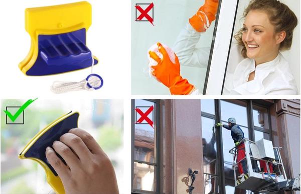 MagnaKlean - Double Sided Glass Cleaning Magnetic Brush