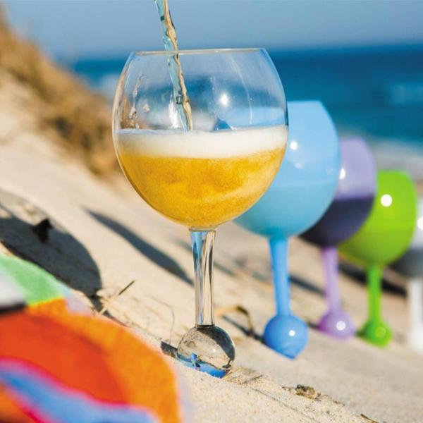 Floating Beach Glass with Stem