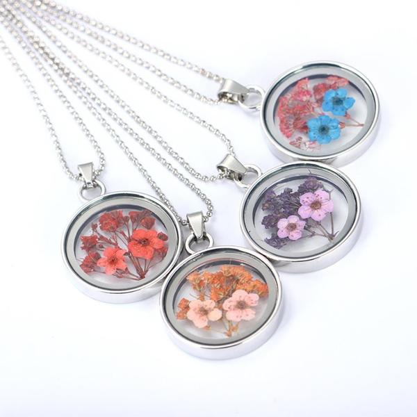 Pressed Flower Necklaces