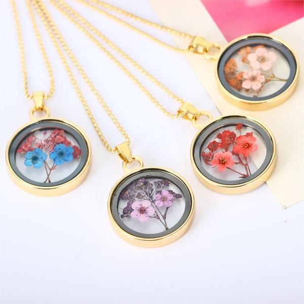 Pressed Flower Necklaces