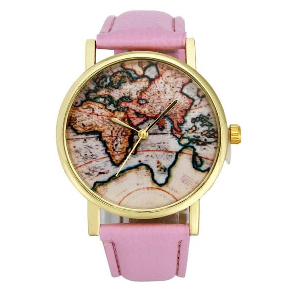 Vintage Wanderlust Map Watch