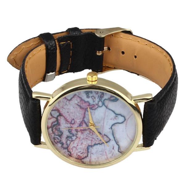 Vintage Wanderlust Map Watch