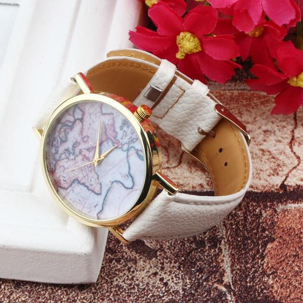 Vintage Wanderlust Map Watch