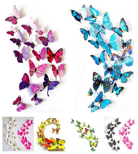 Butterfly 3D Wall Stickers - 12 Pieces