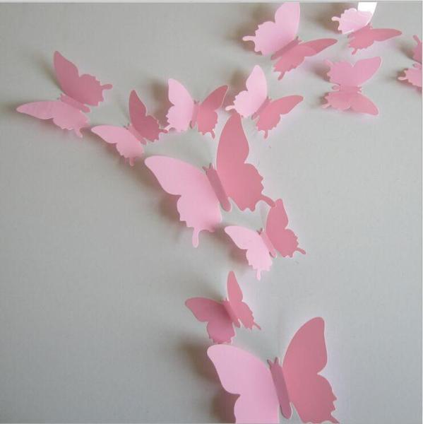 Butterfly 3D Wall Stickers - 12 Pieces