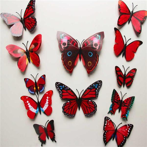 Butterfly 3D Wall Stickers - 12 Pieces