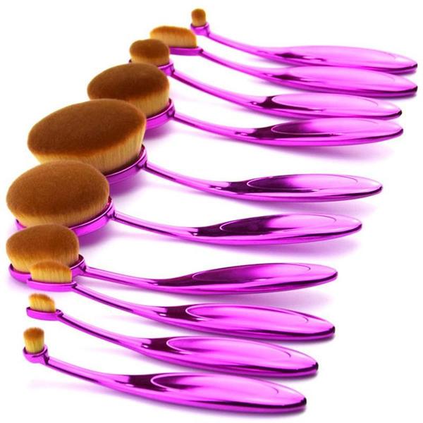 GlamPink™ Makeup Brushes - 10 Piece Set