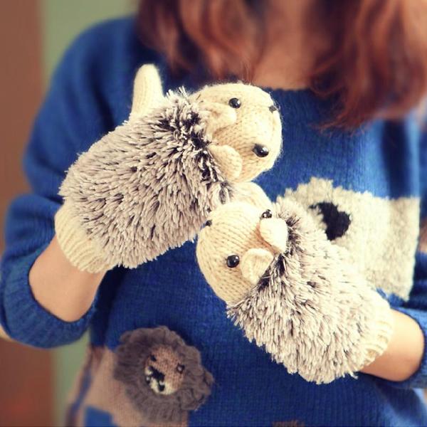 Adorable Hedgehog Mittens