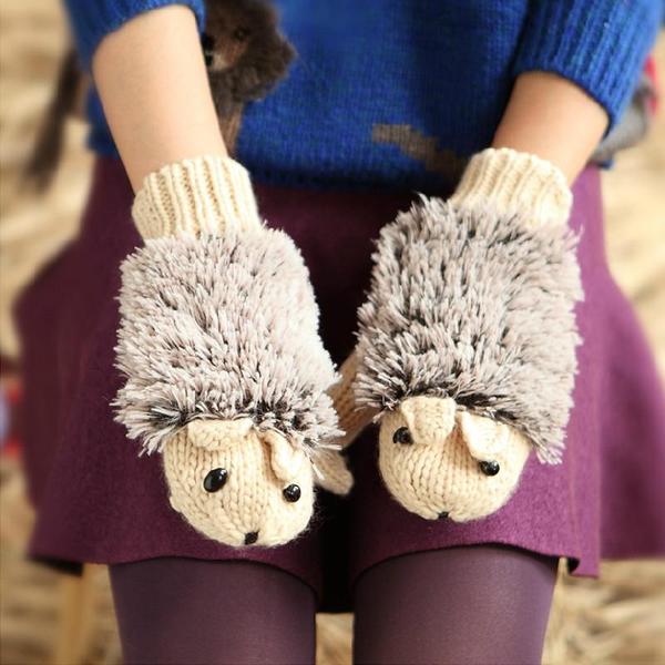 Adorable Hedgehog Mittens