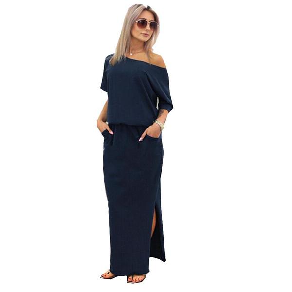 Emma™ Side Slit Maxi Dress - With Pockets