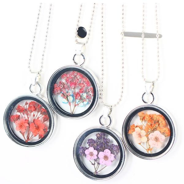 Pressed Flower Necklaces