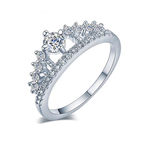 Princess Crown Crystal Ring