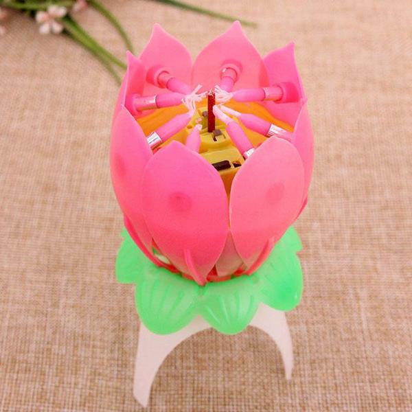 Birthday Lotus Flower Candle