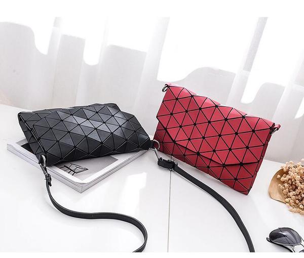 Abstract Geometric Matte Shoulder Bag