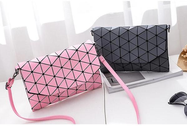 Abstract Geometric Matte Shoulder Bag