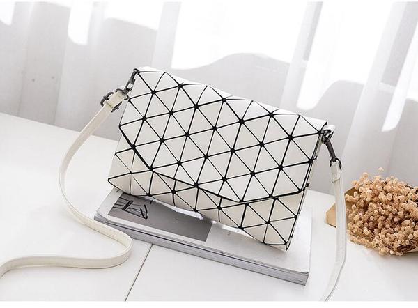 Abstract Geometric Matte Shoulder Bag