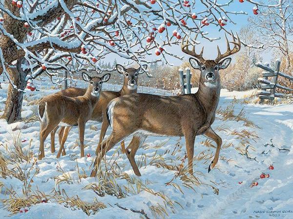 Snowfall on Reindeer - GemPaint™ Kit